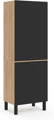Cucina a 2 ante CINA 60 cm in faggio e nero