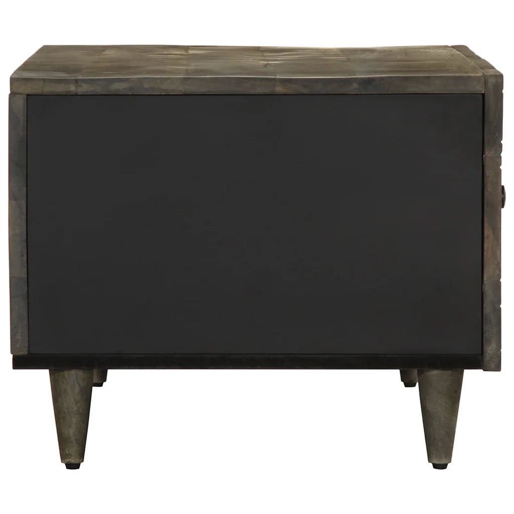 Tavolino da Salotto Grigio Chiaro 80x50x40 cm Legno di Mango 4017797