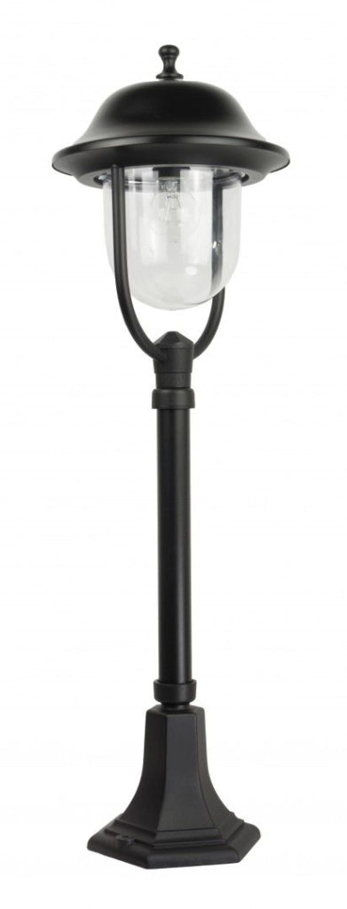 Paletto giardino retrò 87cm E27 nero IP43 SU-MA Prince