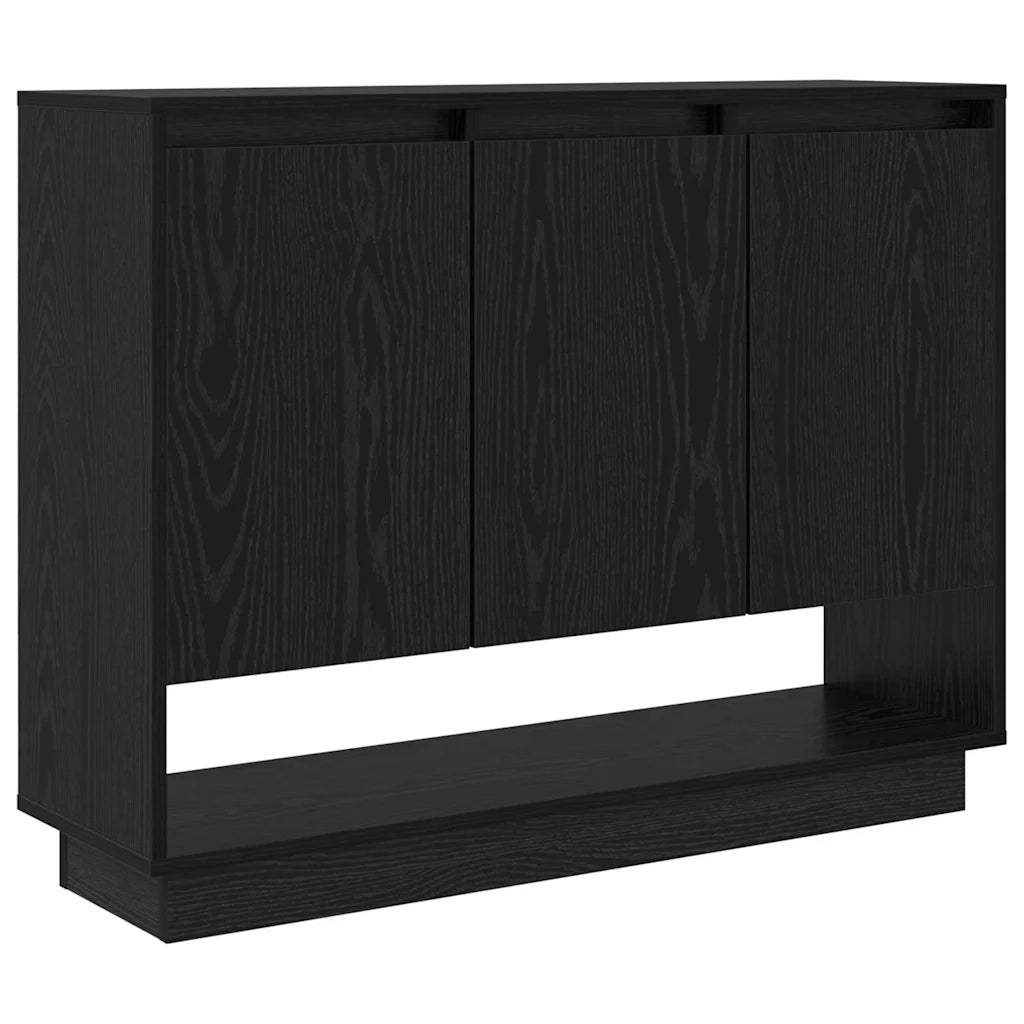 Credenza-Buffet-Armadio da cucina Rovere Nero 97 x 29 x 75 cm Legno multistrato