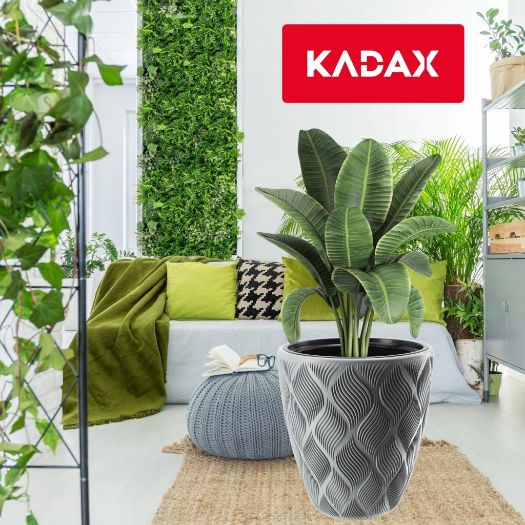 Vaso da fiori KADAX con inserto 32 cm, copertura in plastica alta