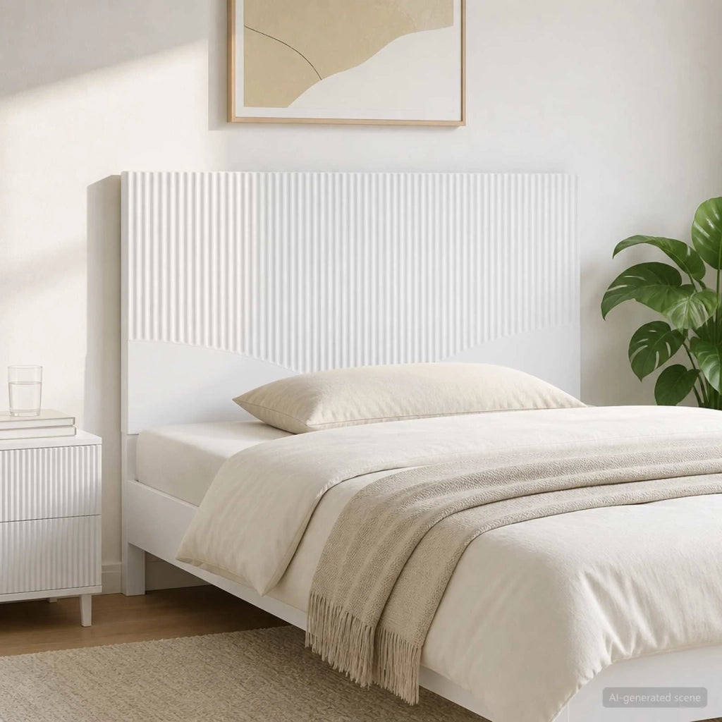 Testiera da Muro HOORN Bianco Legno ingegnerizzato 897415