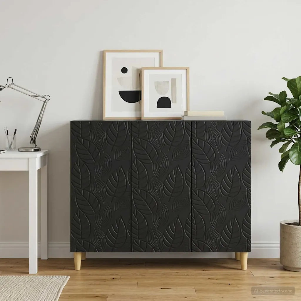 Credenza Nero 89 x 34,5 x 80 cm Legno ingegnerizzato 895106