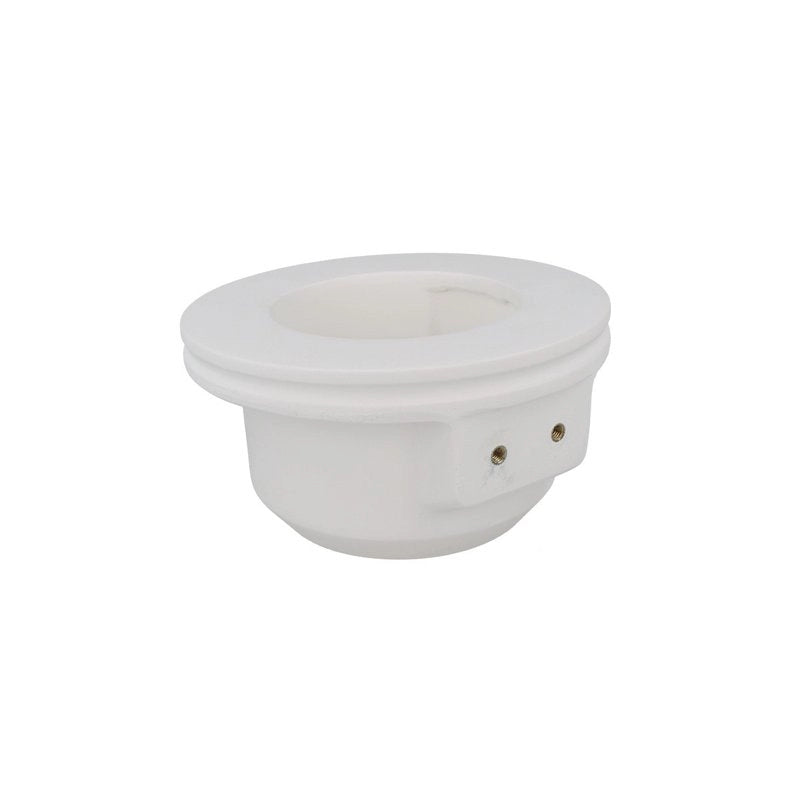 Portafaretto Da Incasso A Scomparsa Corpo Rotondo In Gesso Vetro Satinata Portalampada GU10 Incluso SKU-3692