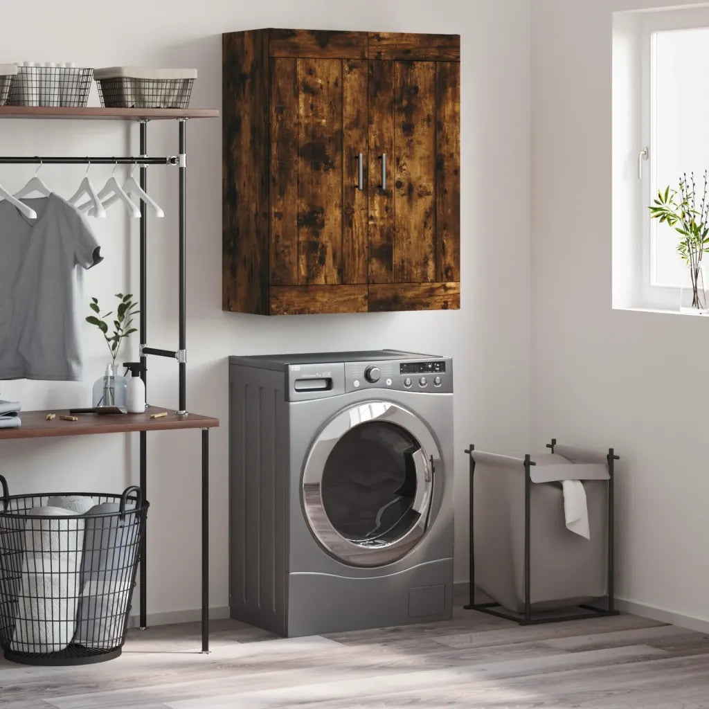 Mobile a Parete Rovere Fumo 69,5x34x90 cm in Legno Multistratocod mxl 128850