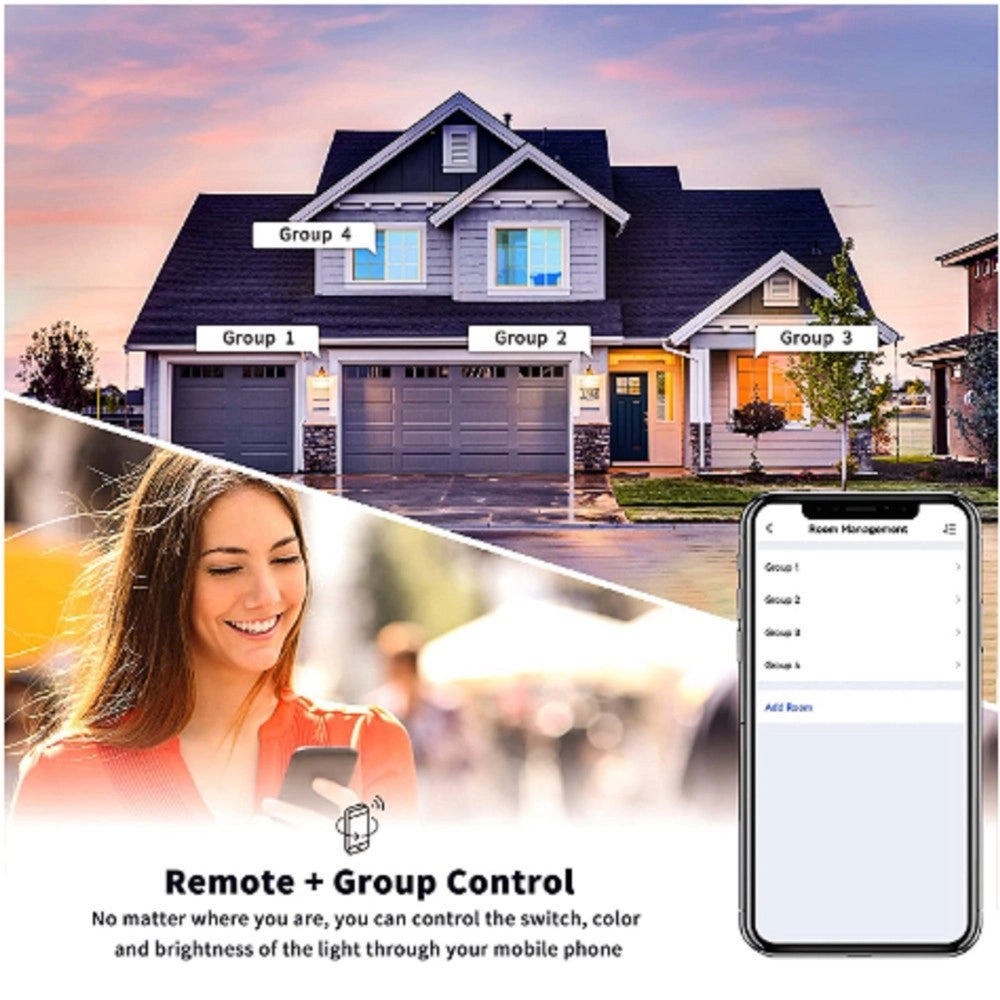 Trade Shop - Lampadina Intelligente A60 10w Led Rgb Cct Dimmerabile Wifi E27 App Alexa Google -