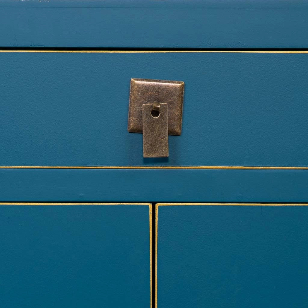 Comodino in legno con 1 cassetto e 2 porte 44,5x32x55h cm