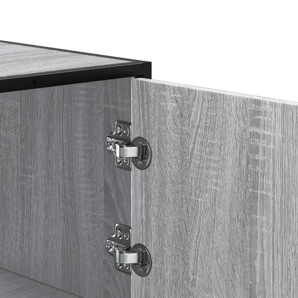 Credenza Grigio Sonoma Legno Multistrato Metallo 849067