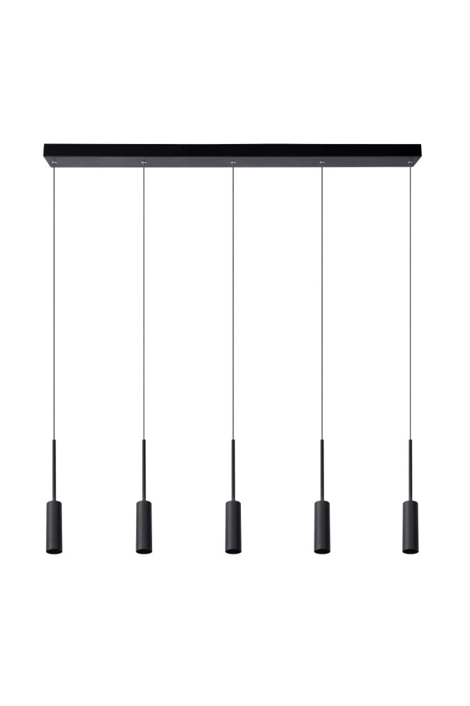 Lucide TUBULE lampadario nero LED 7W 2700K alluminio
