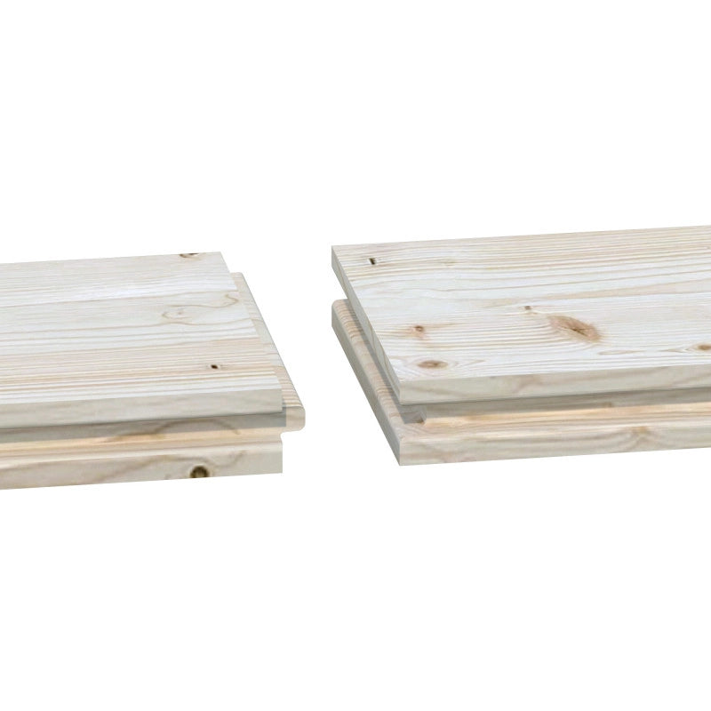 Pavimento in legno per casetta Britta A, tavolato con struttura impregnata e perline abete grezzo - Esterni da Vivere