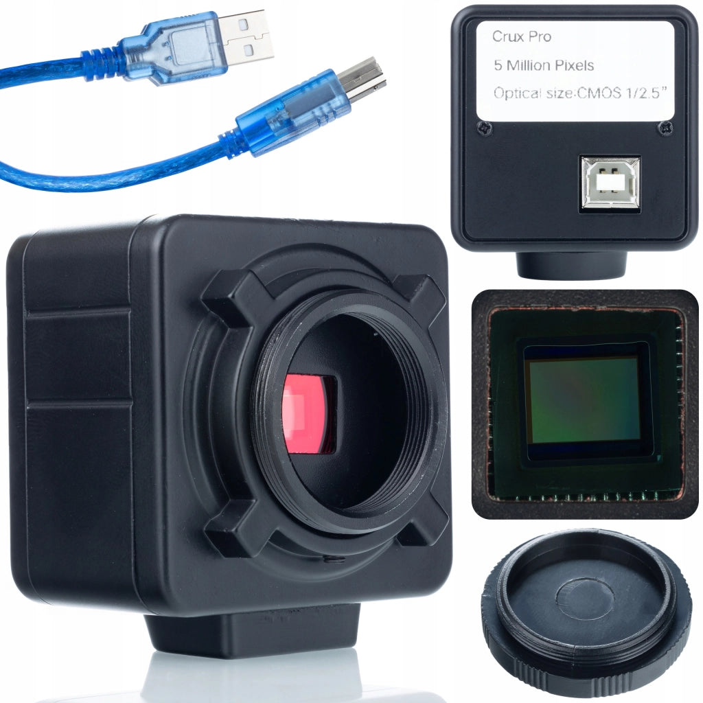 Set Braccio Regolabile per Microscopio Digitale ODM-180X 50mm con Illuminatore 32xLED e Camera Crux PRO KMCP-HDMI-USB
