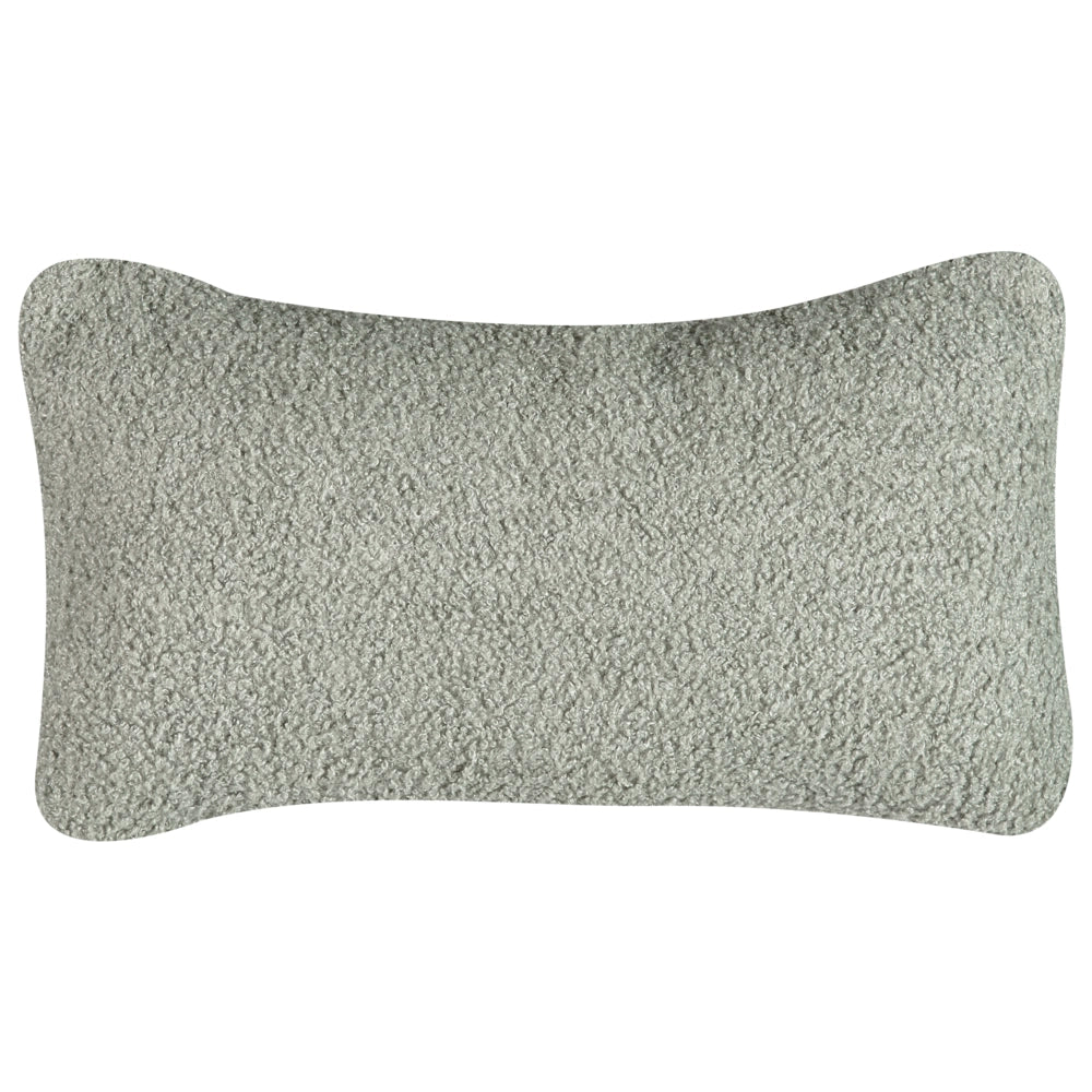 Poltrona da salotto con schienale curvo boucle verde stile glam elegante soggiorno