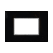 Placca in Vetro 503 3P Moduli Nero Compatibile con Axolute AN84302