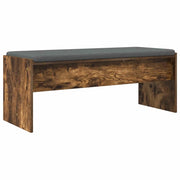 Panca per ingresso con cuscino Rovere fum¨¦ 103 x 38 x 40 cm