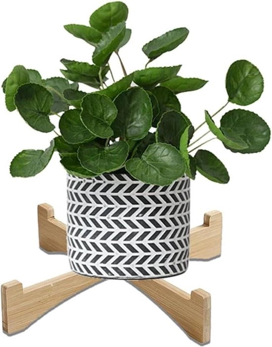 Miniatura moderna di supporto per piante in legno - adatto per vaso da 15 cm - base decorativa per vaso - per interni ed esterni