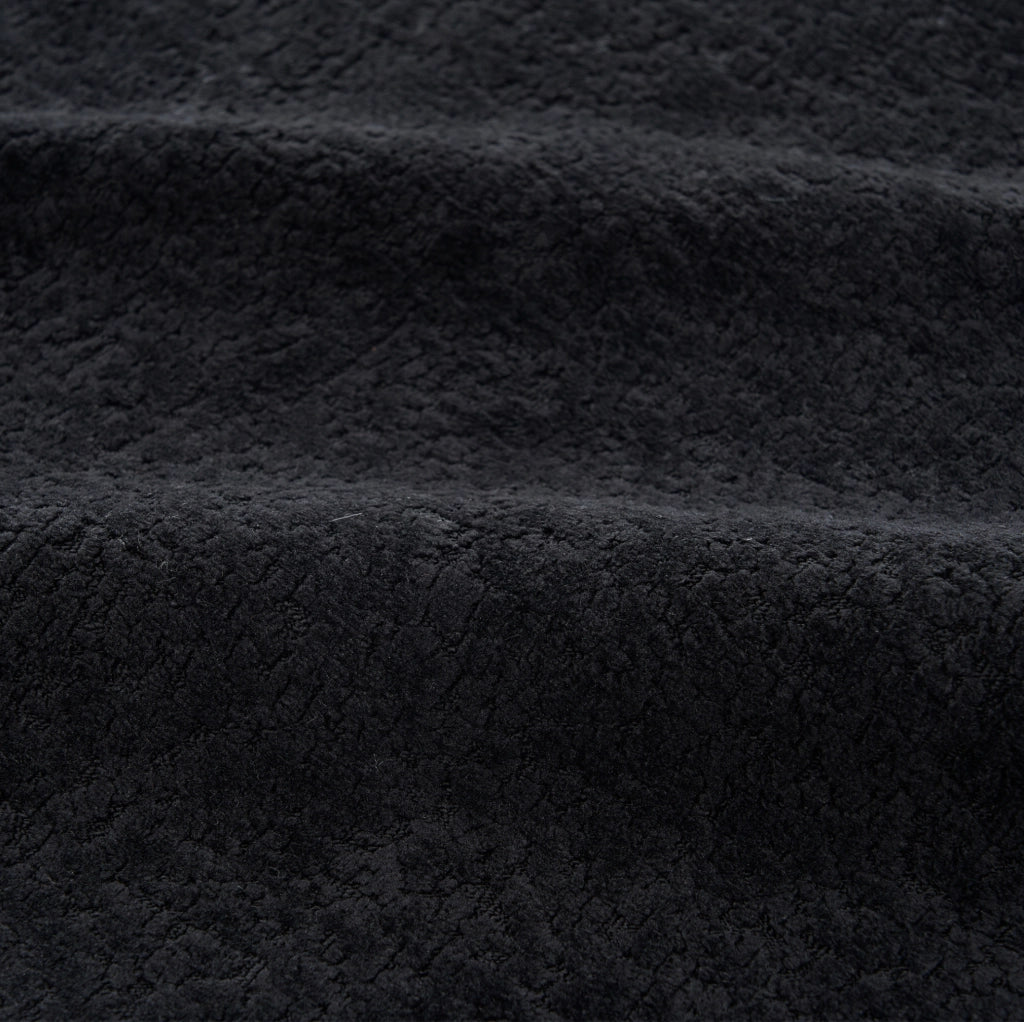 Divano modulare 263x171x66 cm senza montaggio in chenille nero