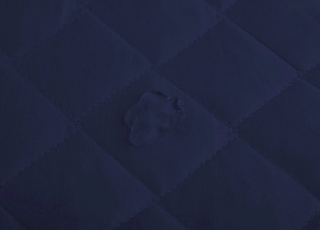 Copridivano Copripoltrona Trapuntato Antimacchia In Tinta Unita Willy Blu - 3 Posti - Blu