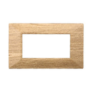 Placca Piramide Serie Moon 4P Colore Legno Scuro Compatibile Con Bticino Axolute