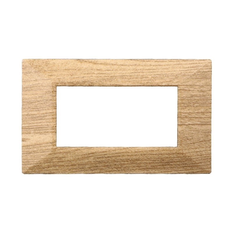 Placca Piramide Serie Moon 4P Colore Legno Scuro Compatibile Con Bticino Axolute