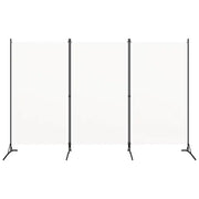 Divisorio a 3 Pannelli-Set di 3 pannelli Paravento Bianco 260x180 cm in Tessuto