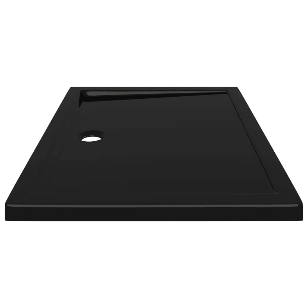 Piatto doccia base doccia piatto doccia bagno WC cabina doccia casa interno rettangolare ABS nero 70 x 90 cm 02_0001955
