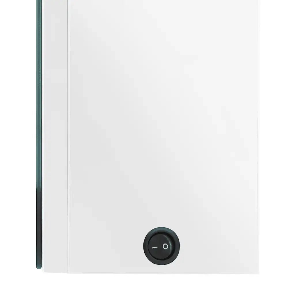 Armadietto Bagno | Armadio da bagno con Specchio e LED Bianco Lucido 50x13x70 cm