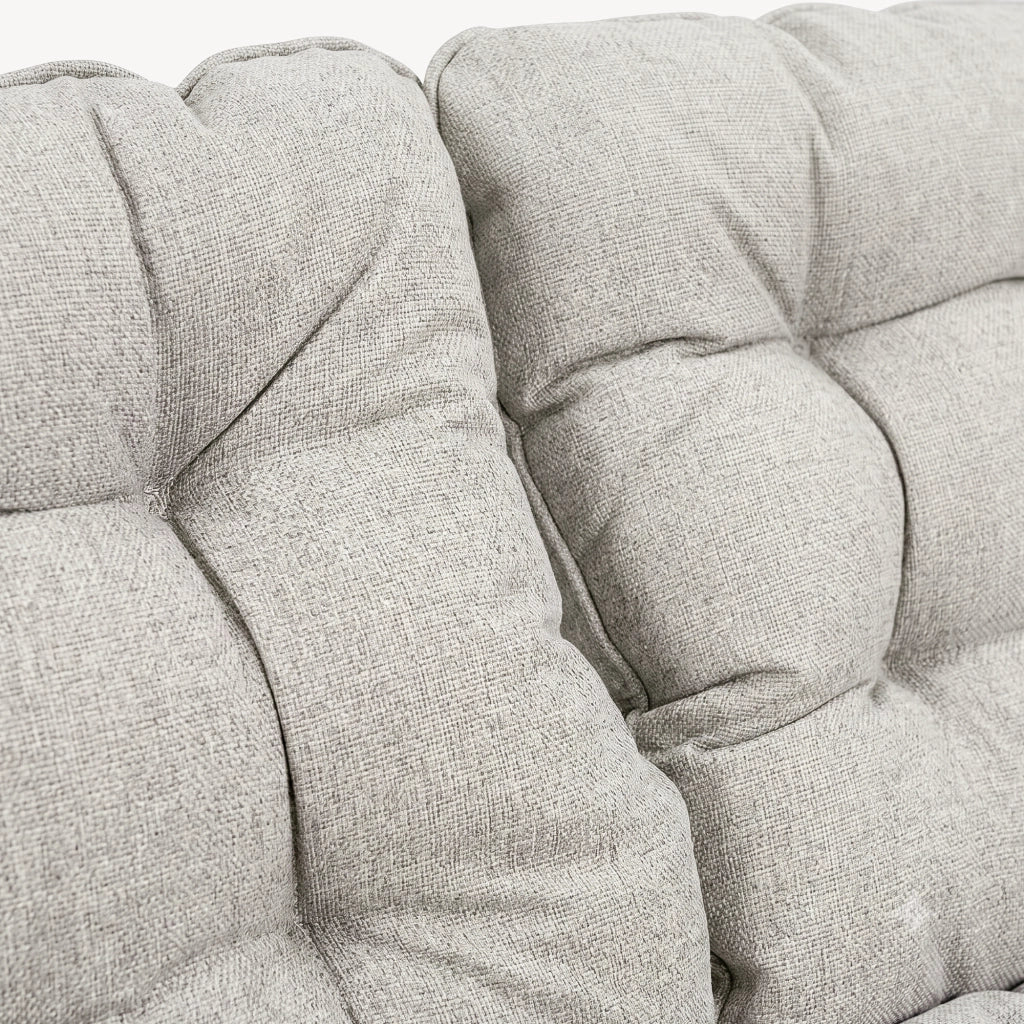 Set di 5 Mobili da Giardino Kivanta 2 Tavolini Rotondi 2 Poltrone e Divano - Grigio Scuro/Beige [en.casa]
