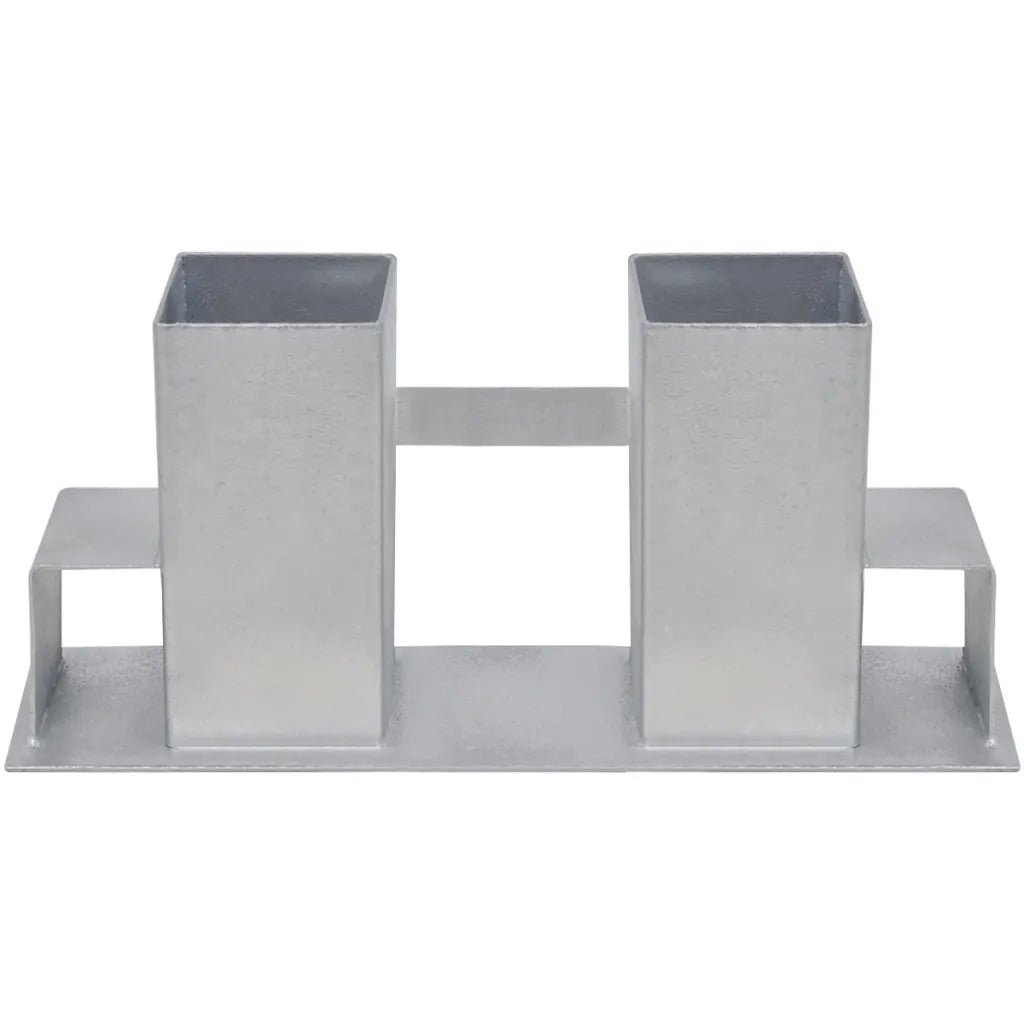 Set Supporti per Legna da Ardere 8 pz in Acciaio Argento 278714