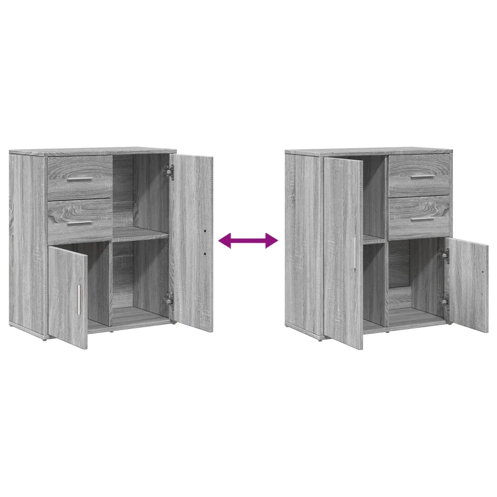 Credenza-Buffet-Armadio da cucina Grigio Sonoma 60x31x70cm in Legno Multistrato 104088