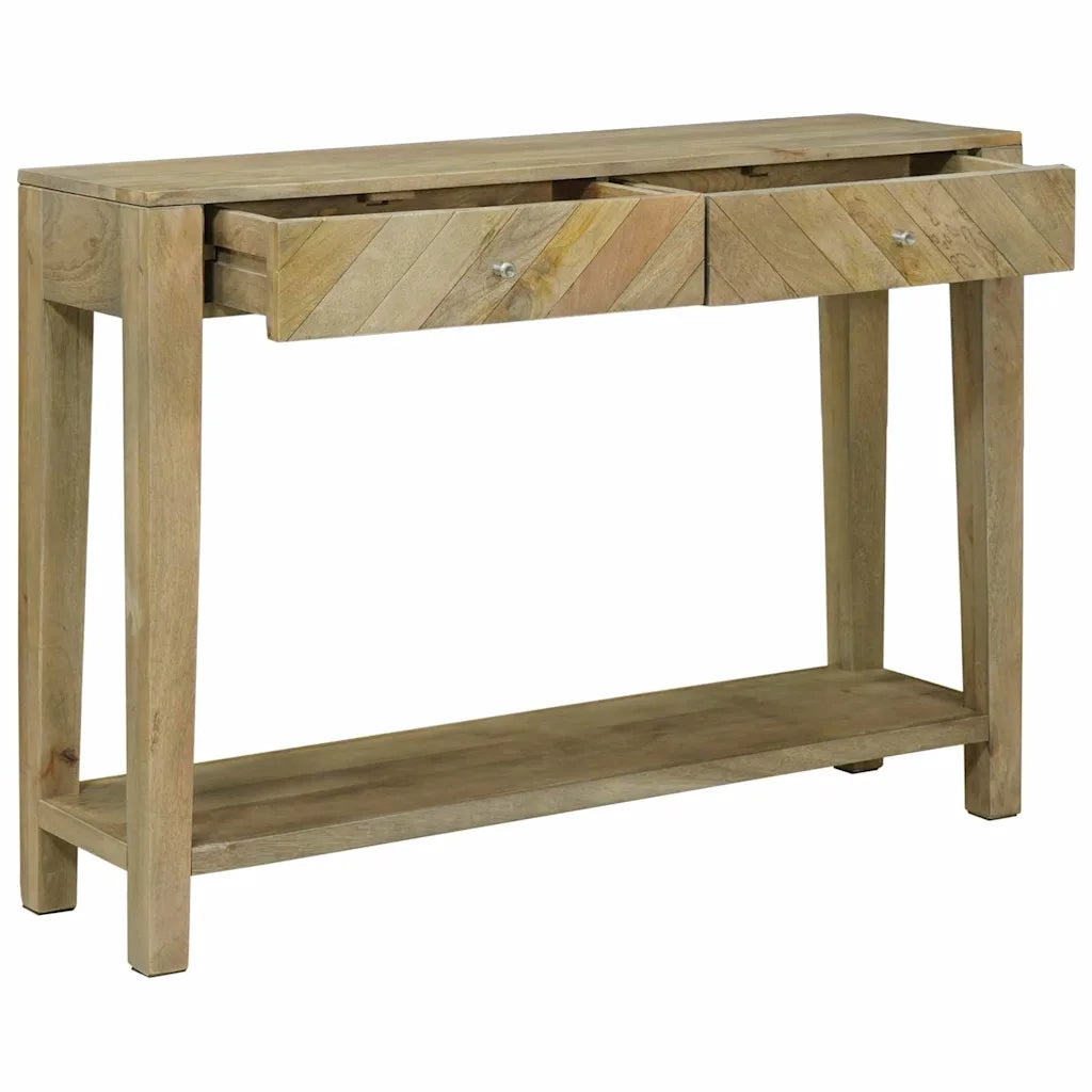 Tavolo consolle con cassetto Grigio naturale 110 x 30 x 80 cm