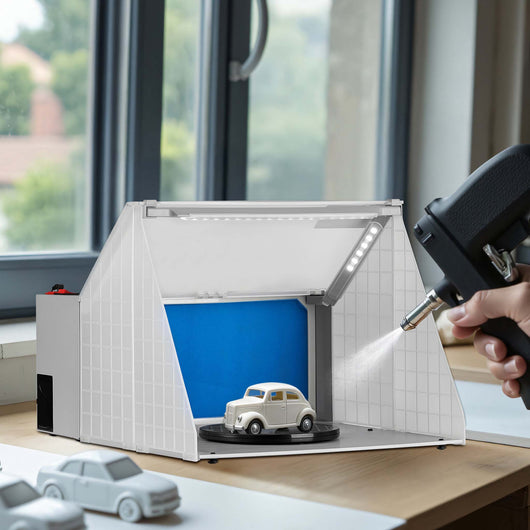 Cabina di aspirazione per verniciatura ad aerografo 4 m³/min Aspiratore Estrattore con luce