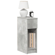 vidaXL Comodino con Cassetto Grigio Cemento 20x36x60 cm