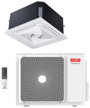 Condizionatore a Cassetta 4 Vie 90x90 Riello 42000 Btu AARIA PRO P AMK 125 P R-32 con Pannello e Telecomando inclusi