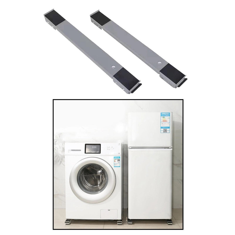 Trade Shop - Set 2 Piastre Basi Staffe Supporto Con Ruote Per Spostare Frigorifero Lavatrice -