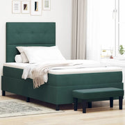 Letto a molle con cuscino Verde scuro 190 x 120 cm Velluto 3344501
