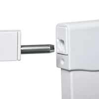 Cancellino per Cani Estensibile a Pressione con Chiusura Automatica per Spazi da 75-103cm, Bianco