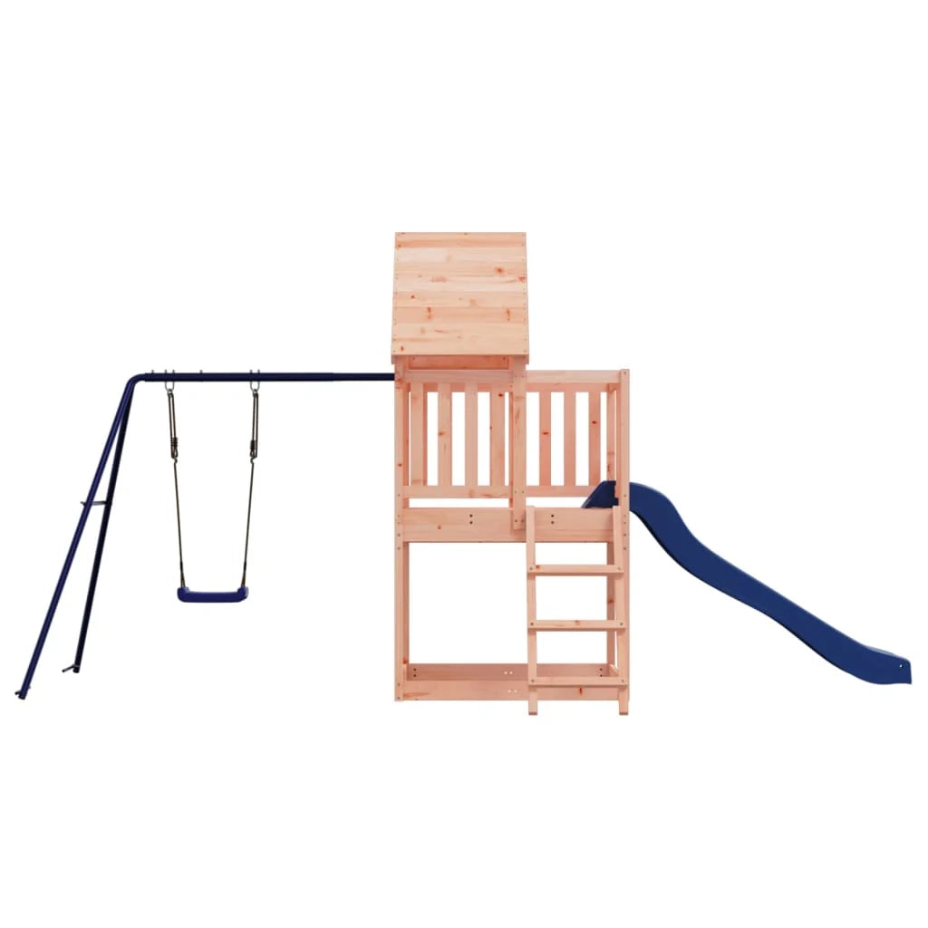 Area giochi all'aperto con altalene scivolo e robuste strutture per arrampicarsi  giochi da giardino 494 x 235 x 228 cm legno massello di abete Douglas 02_0004634