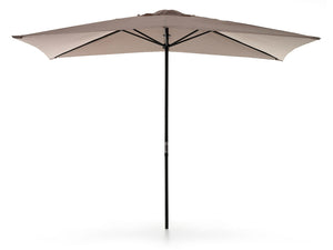 Ombrellone da Giardino 3x2 m Palo Ø38 mm in Alluminio Telo in Poliestere Garden Grigio Chiaro