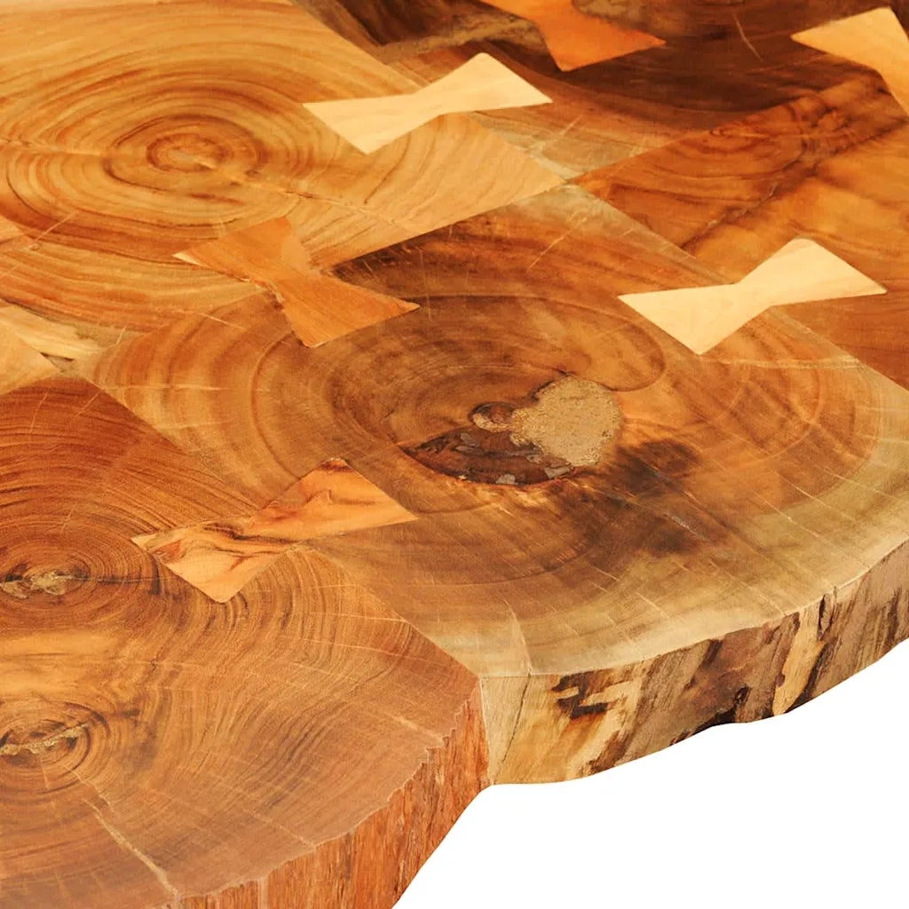 Tavolino da Caffè 35 cm 6 Tronchi in Legno Massello di Acacia 242443