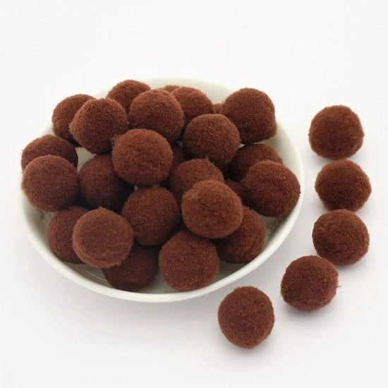 Mini-Pomponi 10 mm - 288 pezzi - Pompom colorati e soffici - Pomponi di vilt - Attività creativa per il ricamo - Materiale poliestere - Pomponi per ricamo