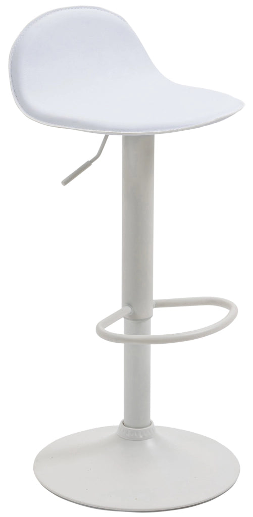 Set 2 Sgabelli Alti Lana in Similpelle bianco,bianco