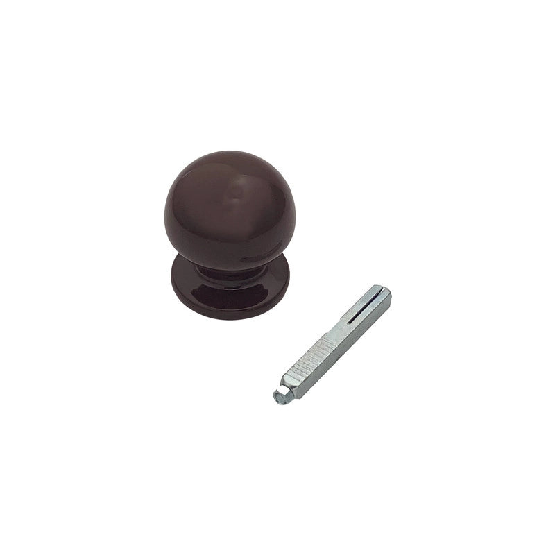 Maniglia su rosetta tonda SAGUATTI  841/50UQ in alluminio marrone lucido