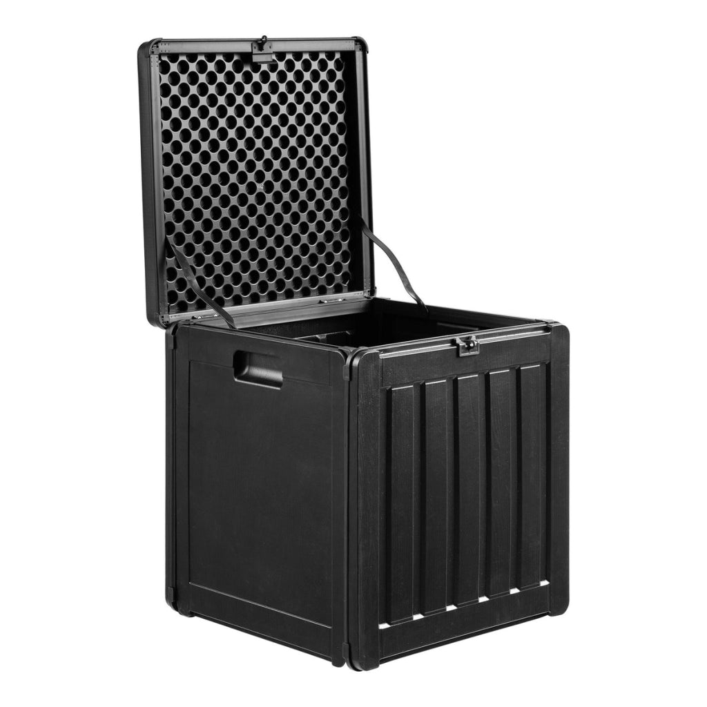 Panca Contenitore Sobra, Nero, Plastica, 42,8x42,8x46,4 cm
