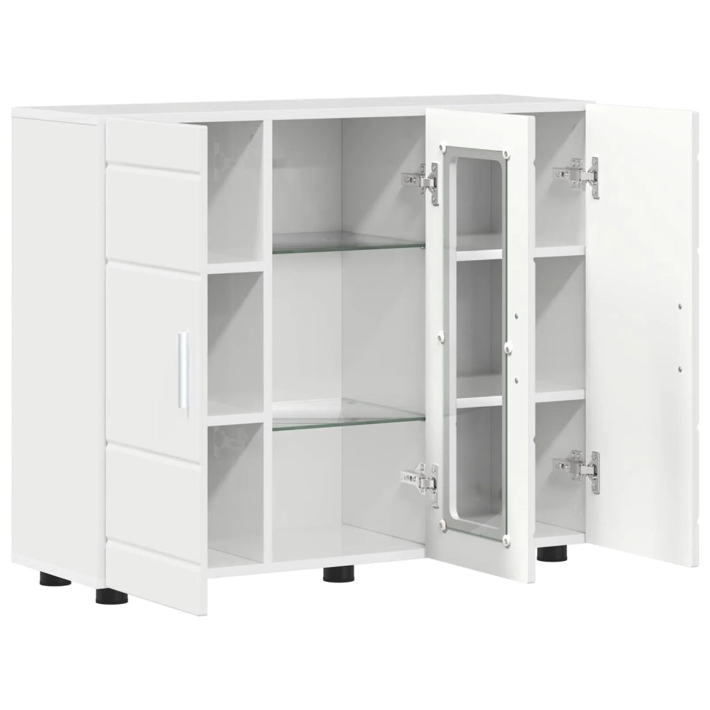 Armadio in Legno Bianco Lucido 88,5 x 30,5 x 73 cm 880305