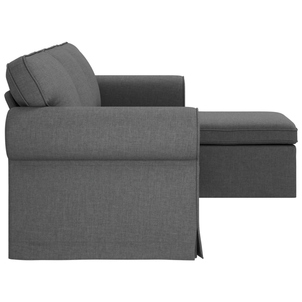 Divano Grigio scuro 215 x 138 x 80 cm Tessuto