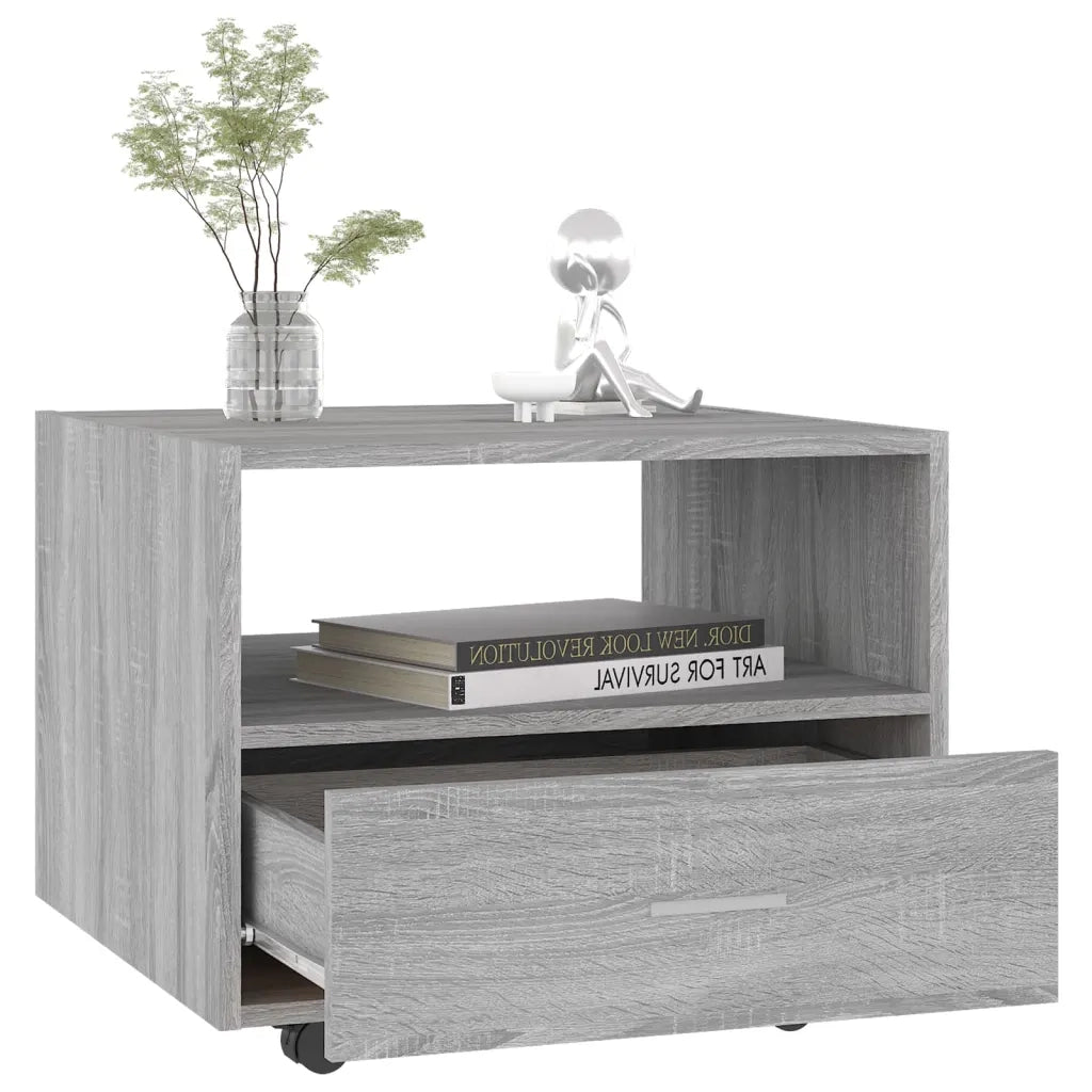 Tavolino da Salotto Grigio Sonoma 55x55x40 cm Legno Multistrato 816938