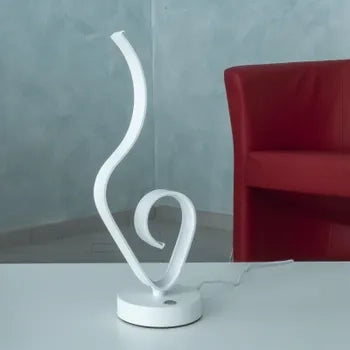 Lampada da Scrivania Luce da tavolo LED 10W Design Onde Abat Jour Lume Moderno LUCE NATURALE 4000K