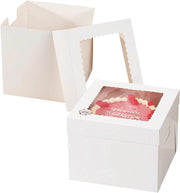 Decine di torta con finestra - set di 8 - cartone riciclabile - 20x20x20 cm