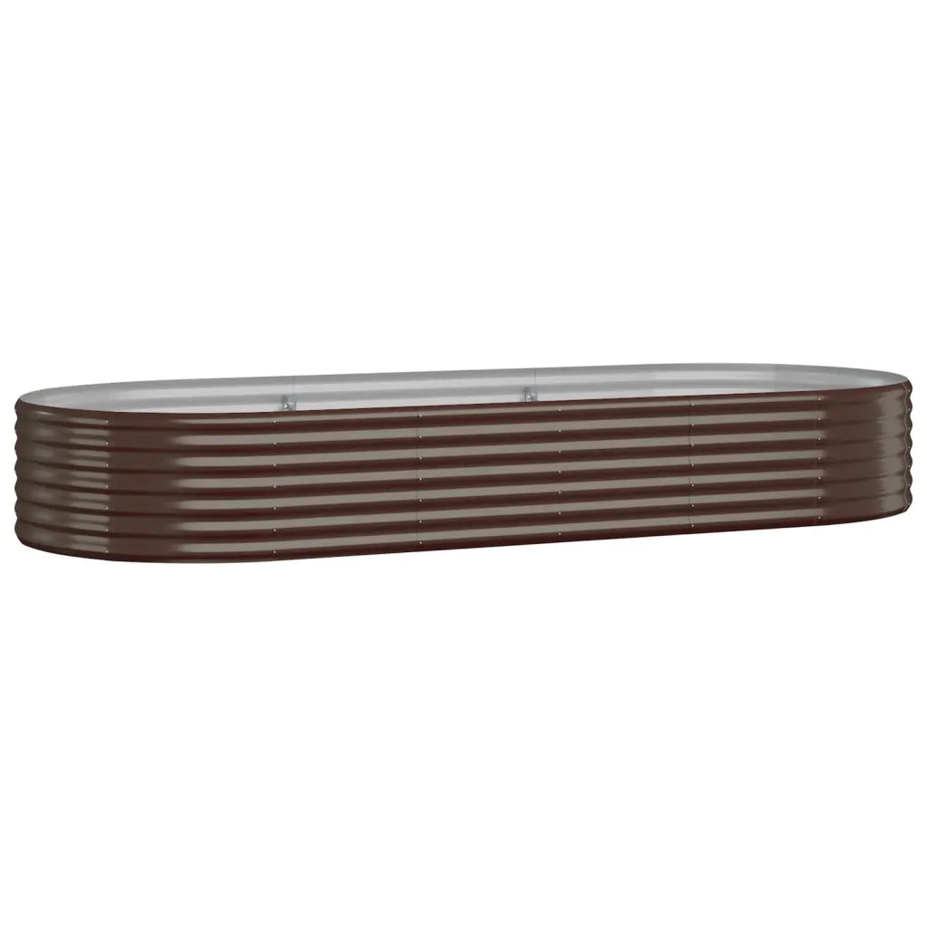 Letto Giardino Acciaio Zincato 249x100x36cm Marrone 318995