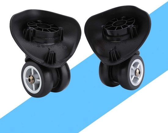 Pneumatici per bagagli in plastica - 2 pezzi - 10,8x10,3 cm - Resistenti al consumo - Stile - Flessibili - Pneumatici per valigie